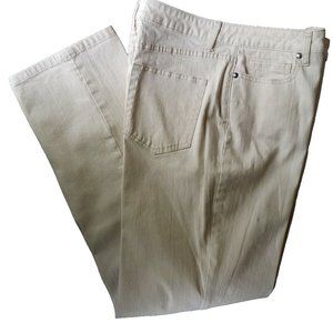 COLDWATER CREEK TAN/BEIGE SHAPE ME CLASSIC CUT STRETCH JEANS EUC 12